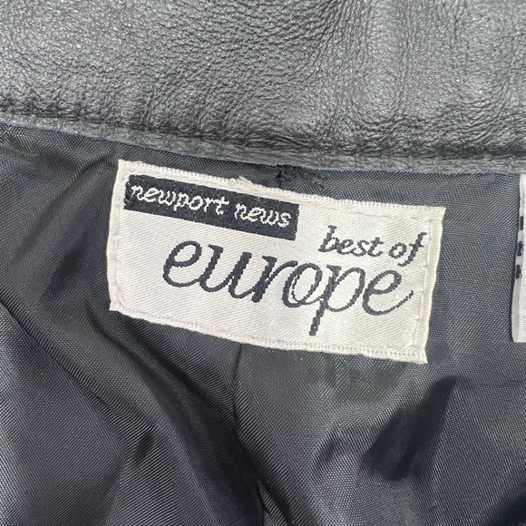 VINTAGE 80s |•NEWPORT NEWS•| The Best of Europe Leather Pants Vtg Size 12 - Picture 7 of 12